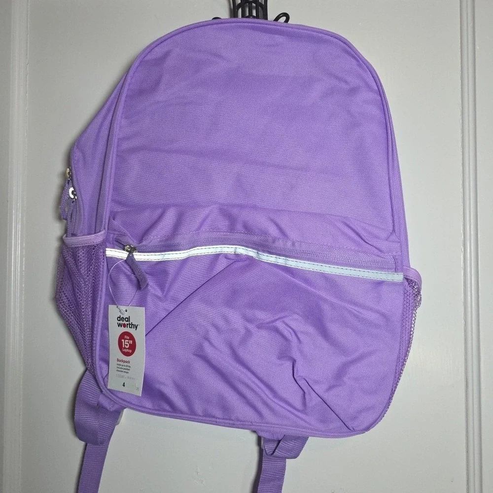 Back‎ To School Set Purple Backpack Smiley Lunchbox And Ice packs New